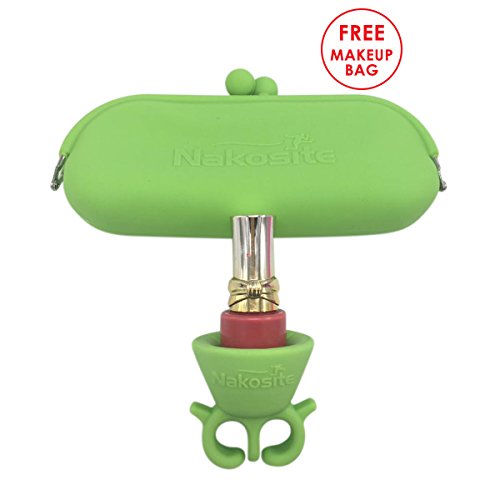 NAKOSITE Best Quality Wearable Nail Polish Holder with Bonus FREE Silicone Makeup Bag for Women, Girls etc. Easy Polish or Nail Art designs on the go. A mini Luxury product that can be used anywhere, at School, Gym, Bed, Bath, Pool, Couch, Car, Office, Beach etc. The ONLY original with a LIFETIME guarantee. Rated as one of the best GIFTS for Christmas, Easter, Birthdays, Eid, Hanukkah, Diwali etc. Best Value for money. NPH 24332. Colour is LIME GREEN