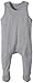 Lana Natural Wear Unisex Baby Strampler Finn Plain Footies, Grey (graumelange 800), 3-6 Months (Manufacturer size: 68)