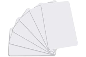 SANPOPO 30 Stück PVC-Kunststoff-Ausweiskarten, weiße leere Karten, Kunststoff-Visitenkarten, PVC-Ausweiskarten, weiße PVC-Karten für Zebra-ID-Karten-Drucker, kompatibel mit allen Kunststoffkartendruckern