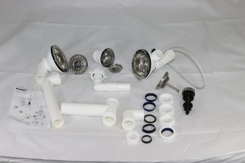 BlancoAblaufgarnitur 2 x 3,5″ – 1 x 1,5″ mit Ablauffernbedienung ohne Überlauf - 2