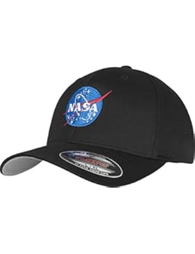 Mister Tee NASA Logo Flexfit Cap, Schwarz, erhältlich in zwei Größen