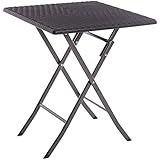 Ldk Garden Lola Derek - Mesa jardín plegable, 62 x 62 x 71 cm, color negro