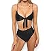 Produktbild KanLin Damen Eleganter High Waist Jumpsuit Push-Up gepolsterte BH Beach Bikini Bademode (Black, M)