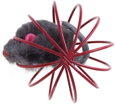 TFXWERWS Creative Pet Cat Kitten Funny Playing Toy Teal Fake Mouse Mice Rat in Cage Ball