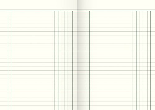 König & Ebhardt 8615411 Geschäftsbuch / Spaltenbuch (A5, mit festem Kopf, 1 Spalte, 80g/m²) - 2