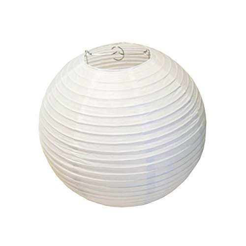 EPHVODI 10 Pcs Runde Papier Laterne Hochzeit / Zeremonie / Bankett Dekoration Weiß Lampe Schatten 10″ - 3
