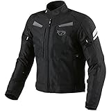 JET Chaqueta de moto motocicleta impermeable con armadura multi funcional negro