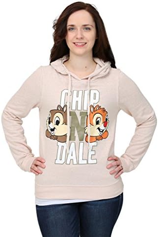 Freeze Juniors Womens Chip N Dale Big Faces Hoodie Large