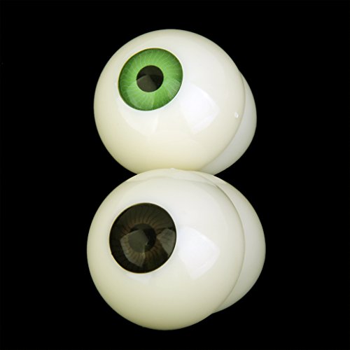 2 x Puppenaugen Augapfel Kunststoffaugen Puppen Augen Halloween Deko 30mm - 6