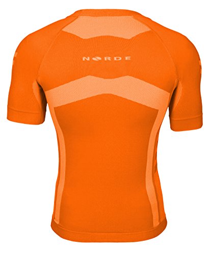 NORDE Herren Funktionswäsche Thermoaktiv Atmungsaktiv Base Layer Kurzarm Outdoor Radsport Running - 8