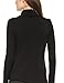 JOLLYCHIC Women's Solid Color Zip Closure Changeable Collar Long Sleeve Jacket Size 6 UK Black