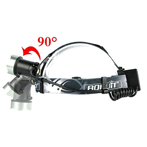 Boruit Led stirnlampe kopflampe Späteste Version LED-Hauptfackel, super helles XM-L2 LED-Scheinwerfer-Licht Zoomable nachladbare Scheinwerfer-Taschenlampen-Kopf-Lampe für kampierendes fischendes Radfahren laufendes wanderndes Jagd-kletterndes Sicherheits-Licht - 3