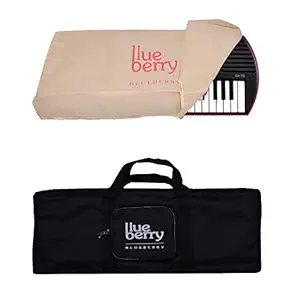 Blueberry KB20 Padded Keyboard Bag & Dust Cover Compatible with Casio Sa -77 Keyboard(BLACK)