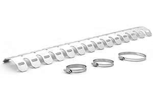 EGFheal Protection universelle pour pot d'échappement de moto - Protection contre la chaleur - Pour moto hors route - Argenté