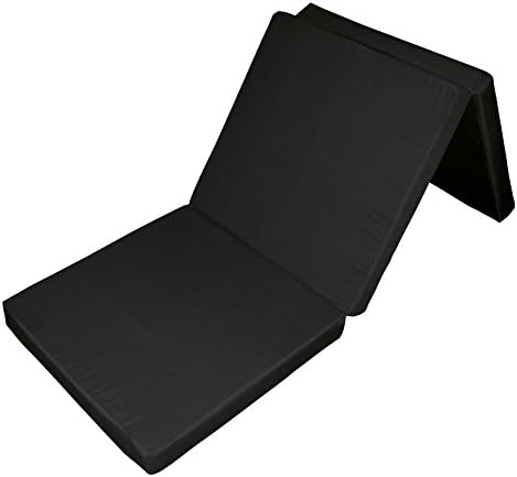 Folding mattress travel mattress 100% Polyester Burgundy Black &amp; Many More, Fabric, black, ca. 195 x 65 x 8 cm