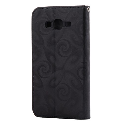 Galaxy J5 2015 Hülle,Samsung Galaxy J5(2015) Tasche,TOYYM Bling 3D Sanduhr Design with Shinny Flüssig Treibsand Flüssigkeit Schutzhülle PU Leder Flip Cover Wallet Case,Handytasche Hüllen im Bookstyle mit Stand Funktion Kartenfächer Magnetverschluss Handyhülle Etui Schale Backcover Protektiv Cover Tasche Schutztasche für Samsung Galaxy J5 2015 Version+1x Dust Plug+1x Stylus-Schwarz - 2