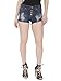 MansiCollections Dark Blue Frayed Denim Shorts RS.555.00