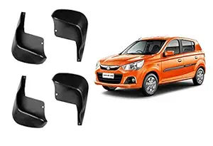 Auto Spare World Car Mud Flaps for Maruti Suzuki Alto K10 2014-2018 (Set of 4 Pcs.)