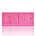 Produktbild Silikonform Motiv Pokerkarten, Fondantmatte, Fondant - Form für Zuckerguss / Frosting, Schokolade, Dekoration, 4 x Ass (Herz, Pik, Kreuz, Karo), Ideal zum verzieren von Geburtstagskuchen, Muffins, Geschenken uvm., Farbe: pink – Marke Ganzoo
