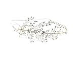 Ajústalo para ti: cada hoja de la rama es ajustable, con alambres plegables, por lo que podrás moverlas para que coincida con tu gusto personal. Esta pieza en particular se puede usar de distintas maneras: colocada sobre la frente como una delicada tiara o como una diadema clásica y elegante.