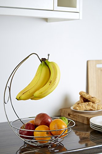 Premier Housewares Obstkorb mit Bananenhaken, Chrom - 3