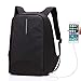 Produktbild Anti-Diebstahl Rucksack,UBaymax Herren Laptop Rucksack mit USB Anschluss,15,6 Zoll Notebook Klassischen Schulrucksack Daypack, Canvas Wasserdicht, Schwarz