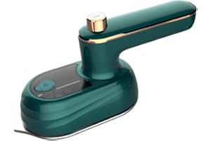 SHUAIGUO Garment Steamer Mini Foldable Rotary Iron Machine 33W Traveling Handheld Portable Clothes Home Ironer, Dark Green