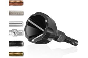 Fonyiunce D'ébavurage Externe Fraise Métal, 3 à 20 mm Ebavureur Réparer Les Vis, Ebavureur Tige Métallique Filetée, Outils pour Réparation de L'acier, du Cuivre, du Laiton