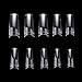 MAKARTT Clear False Nails French Nail Tips Prime Acrylic Gel Fake Nail Art Tip 500pcs 10 Sizes