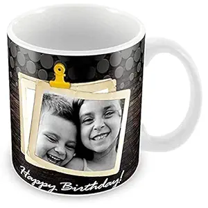 GIFT BOX Personalize Ceramic Coffee Mug with Photo , White Cup, 325ml