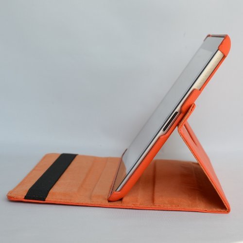 inShang Hülle für Apple iPad 2 iPad 3 iPad 4, Edles PU Leder Tasche Hülle Skins Etui Schutzhülle Ständer Smart Case Cover für Tablet iPad, Super Automatische Einschlaf-/Aufwach funktion, 360 Grad rotierende Schutzhülle mit Standfunktion + inShang Logo hochwertigen Stylus Eingabestift Stift - 3