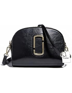 Yoome Kleine Luxus Echtem Leder Cross Body Geldbörsen Reißverschluss Make-Up Brieftaschen Umhängetaschen für Frauen...