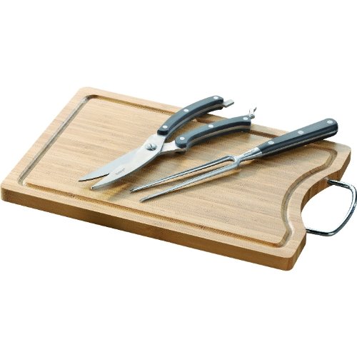 Esmeyer 291-064 3-tlg. Tranchierset DENVER aus Edelstahl, Griffe aus schwarzem Kunststoff (POM), Das Set besteht aus