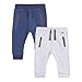 Pack Of Two Designer Babies Navy And Grey Jogging Bottoms 9-12 Months