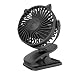 Produktbild QZYY Mini USB Clip Ventilator Leise Ventilator Tischventilator Tragbarer Wiederaufladbarer 360 Drehbare Einstellbare 3 Geschwindigkeiten für Schlafzimmer Büro Kinderwagen Auto Camping