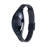 Smart Armbanduhr Mädchen Stilvoll Fitness Armband Tracker IP67 Wasserdicht Smart Watch für Android und IOS ( Schrittzähler Gesundheits Schla Herzfrequenz Monitor mit Call / SMS Erinnerung ) (schwarz)