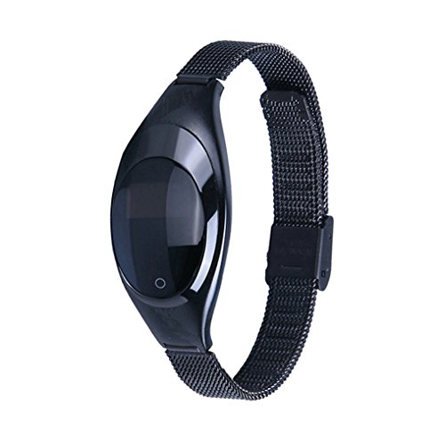Zimingu® Smart Armbanduhr Mädchen Stilvoll Fitness Armband Fitness Tracker IP67 Wasserdicht Smart Watch für Android und IOS ( Schrittzähler Gesundheits-Schlaf-Monitor Herzfrequenz-Monitor mit Call / SMS Erinnerung ) (schwarz)