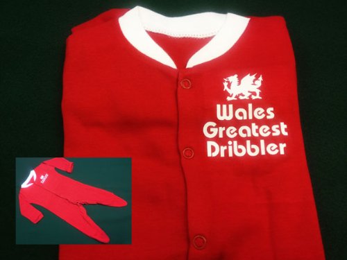 Wales Welsh Babygrow Sleepsuit - Wales Greatest Dribbler 9-12mth