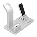 Produktbild Thunder Light iPhone Holder Apple Armbanduhr Ständer airpods Ständer Charging Dock Station Ablage Aufhängen Rahmen Display Haken bis Halterung silber