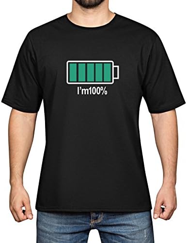 Yingyan I'M100% Men's Cotton Funny Cool T-Shirts Short Sleeve Tops Tee Size XL