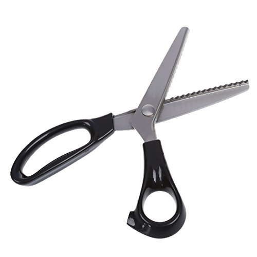 SODIAL(R) Schneider Handwerk Zickzackschere Saegezahnkante Naehschere - 3