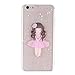 Produktbild ibasenice Nettes Schnee-Mädchen-Muster-schützendes Telefon-Abdeckung Kratzfestes stoßfestes Glitter-Silikon-Telefon-Kasten für iPhone 6 Plus / 6S Plus (Rosa)