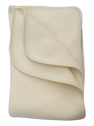 Preisvergleich Produktbild Babydecke Fleece, Engel Natur, 100% Schurwolle, 3 Farben (80X100, Natur)
