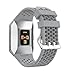 Produktbild Fitbit Ionic Armband, FEITONG Silikon Uhrenarmband Perforiert Lüften Zubehör Sport Watch Straps für Fitbit Ionic (130-230mm, #Grau)