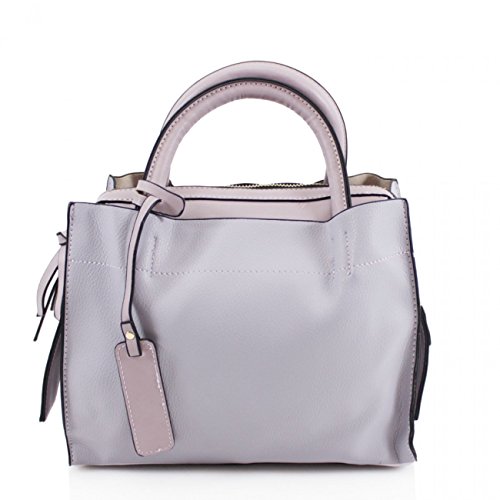 LeahWard Women's Soft Faux Leather Tote Bag Handbag For Women Work Holiday Organiser Bags (PURPLE)