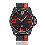 NAVIFORCE 9098 Männer 3ATM Wasserdichte Armbanduhr Gummi-Armband-Sport-Uhr
