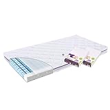 Matratze: sleep safety Multifunktionsbezug mit integriertem Nässeschutz, Matratzenkern aus hochflexiblen 3D-comfort-pads für einzigartige Punktelastizität, Baby- und Kleinkindseite