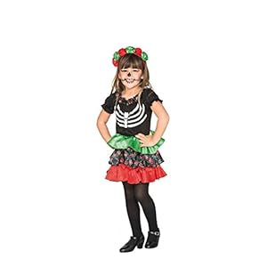 Disfraz de Catrina Rosas para niña