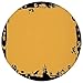 Produktbild Round Rug Mat Carpet,Halloween,Black Framework Borders with Halloween Icons Cats Bats Skulls Ghosts Spiders Decorative,Yellow Black,Flannel Microfiber Non-slip Soft Absorbent,for Kitchen Floor Bathroo
