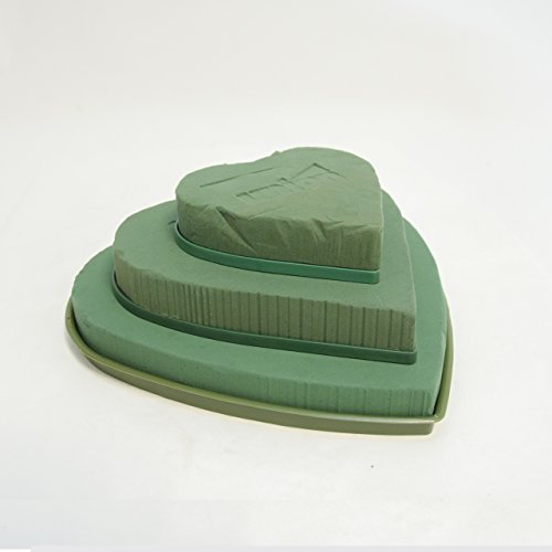 Herz Steckmasse Steckschwamm Steckmoos Blumensteckmasse Herz,verschiedene Größen (Herz geschlossen 46x45cm) - 3